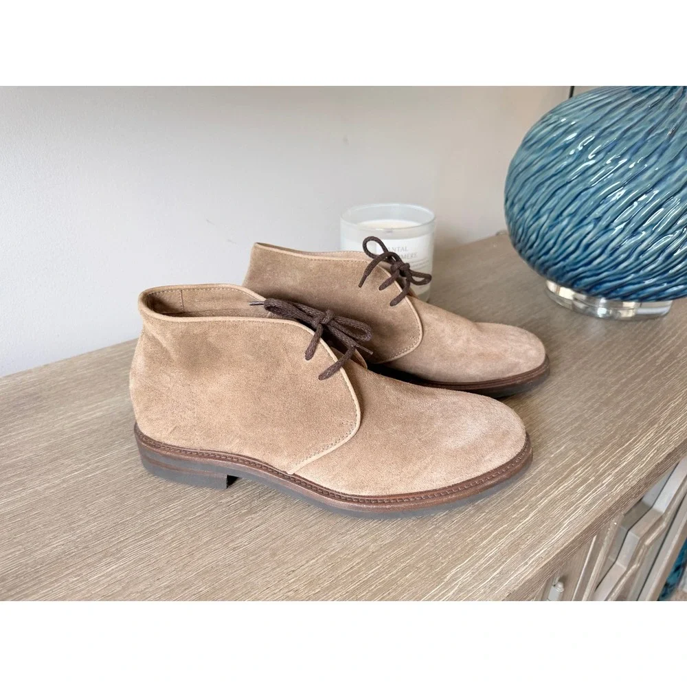 Brunello Cucinelli Suede Chukka Boots Men Tan 42.5